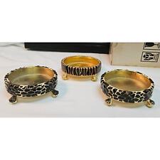 Kenneth Jay Lane Trio Of Animal Print Footed Trinket Trays picture