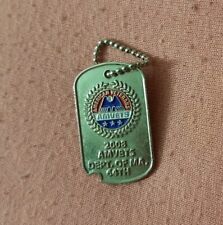 AMVETS 2008 Dept. of MA 64th dog tag shaped pin American Veterans Massachusetts picture