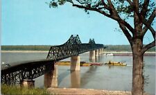 Vicksburg, MS - Mississippi River Bridge Postcard Chrome Unposted picture