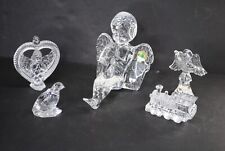 (SET OF 5) COLLECTIBLE VINTAGE WATERFORD CRYSTAL ORNAMENTS / FIGURES picture