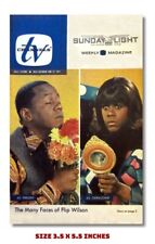 FLIP WILSON GERALDINE FRIDGE MAGNET 1971 REGIONAL TV GUIDE COVER 3.5 X 5.5 