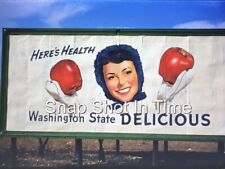 Washington State Apples 1952 Billboard Sign Advertising Slide 35 mm picture