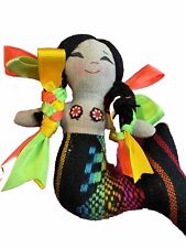 Beautiful handmade embroidered Mexican mermaid doll picture