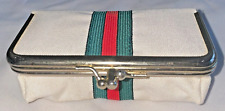 Nice Vintage 1960's Gucci Stripe Sewing Kit Travel Coin Purse Manicure Kit picture