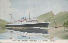 Postcard Ship Canadian National Steamship SS Prince George  picture