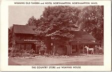 Wiggins Old Tavern and Hotel Northampton MA Weaving House Vintage Postcard R15 picture