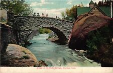 Vintage Postcard - Bridge At The Soda Springs Manitou Colorado C1915 WB picture