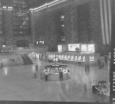 VTG 1950 MEDIUM FORMAT NEGATIVE NYC GRAND CENTRAL TERMINAL TICKET LOBBY IHI-13 picture