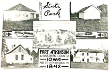 FORT ATKINSON IA - 1842 Views of Iowa State Park - Photo Postcard  1950s picture