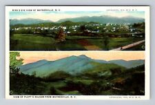 Waynesville NC-North Carolina, Aerial Of Town Area, Antique, Vintage Postcard picture