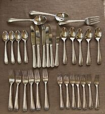31 pcs. Hampton Silversmiths Cecina Stainless Steel Flatware  4 place settings+ picture