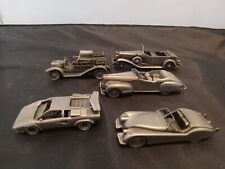 Lot of 5 Pewter Car Mini Collectible Cars picture