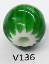 RARE Watermelon Chevron Trade Bead African Howard Collection     V136 Bg54 picture