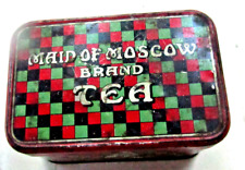 vintage Maid of Moscow Small Tea Tin 3.25