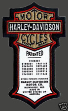 HARLEE DEE PATENT ORIGINAL  PATCH  5 INCH HARLEY PATCH picture