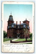 c1905's Ash Street School Campus Copper Window Manchester New Hampshire Postcard picture