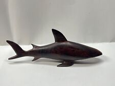 Vintage Hand Carved Wooden Wood Shark Figurine Sculpture picture