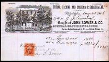 1866 John Bower & Co - Provision - Philadelphia Pa - History Letter Head Bill picture