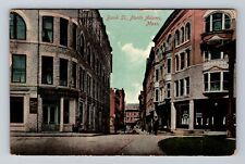 North Adams MA-Massachusetts, Scenic View Of Bank St, Vintage Postcard picture