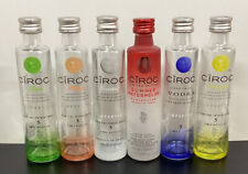 Lot of 6 Mini Liquor Bottles 50ml Ciroc Vodka glass bottles picture