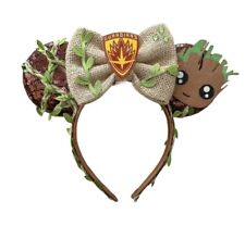 Disney GROOT Guardians Of The Galaxy 3D Sequin Bow Ears Headband NEW picture