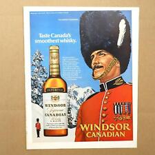 1972 Windsor Canadian Whisky Winston Filter Cigarettes Print Ad 10.5x13