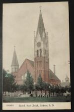Postcard Sacred Heart Church Parkston South Dakota 1909 Zimmerman  picture