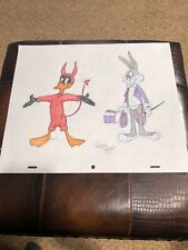 Virgil Ross Sketch - Bugs Bunny And Daffy. Signed 12.5x10.5” picture