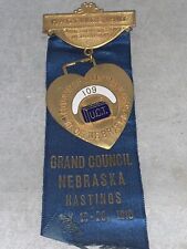 1916 UNITED COMMERCIAL TRAVELERS  (UCT) Badge Medal, Grand Council, NEBRASKA picture