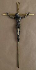 Vintage INRI Metal Jesus Christ Hanging Cross Rare Religious Collectible picture