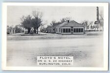 Burlington Colorado CO Postcard Floyd Motel Roadside View Building 1940 Vintage picture