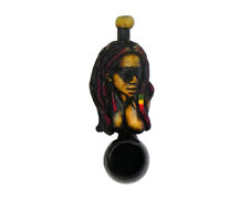 Sexy Rasta Woman Handmade Tobacco Smoking Mini Hand Pipe Reggae Dread Sunglasses picture