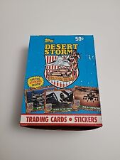 1991 TOPPS DESERT STORM BOX- 36 SEALED WAX PACKS - TRADING CARDS & STICKERS picture