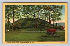 South Charleston WV-West Virginia, Historic Indian Mound, Vintage Postcard picture