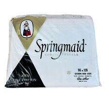 vtg springmaid  100% fine cotton queen bed flat sheet 90