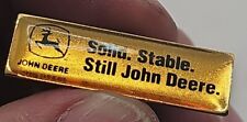 VTG John Deer Tractor Solid Stable Still John Deer Hat employee lapel pinback picture