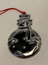 Snowman Christmas Ornament Silverplate Royal Limited Vintage picture