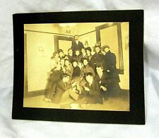 Cabinet Photo CDV Group of Victorian Men Women A Gun Early 1900s Antique  picture