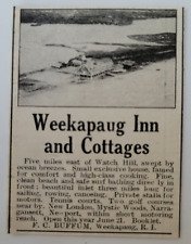 Weekapaug Inn Cottages Rhode Island 1923 Original Ad Outlook 2x2.5