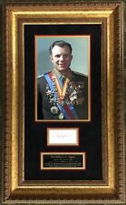 Yuri Gagarin d.1968 (Russian Cosmonaut) 1st man in space signed custom display- picture