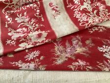 Antique Vintage French Fabrics Coordinated Bundle For Projects Floral Ticking picture