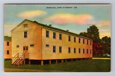 Camp Atterbury IN-Indiana, Barracks, Antique, Vintage Souvenir Postcard picture