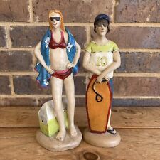 RARE Midwest Cannon Falls Beach People Surfer Swimmer 10.5” tall  picture