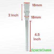 4.5” INCH 18mm Male - 18mm Male Hookah Water Pipe Diffused Down Stem Thick Bong picture