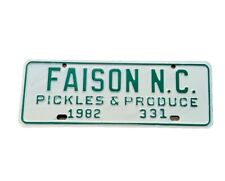NOS Faison North Carolina License Plate #331 NC City Plate 
