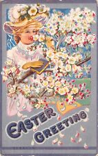 Easter~Victorian Blonde~Lady Sniffs Apple Blossoms~Purple Bible~Lavender Silver picture