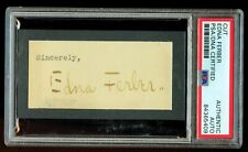 Edna Ferber signed autograph auto 1.5x3 cut Novelist Show Boat & Giant PSA Slab picture