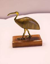 Gold Ibis Thoth statue made from Brass, Egyptian Ibis bird, God Thoth Ibis form picture