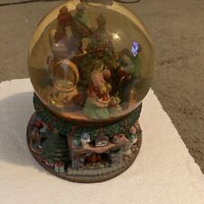 Large Christmas Musical Snow Globe Deck the Halls song 8” picture