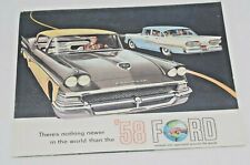 *Original* 1958 Ford Auto Sales Brochure - There's Nothing in the World... picture